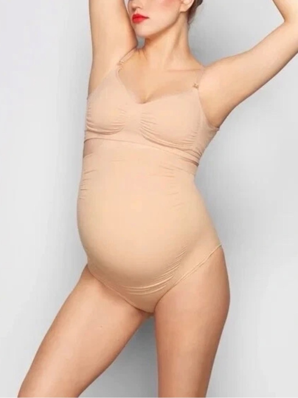 SKIMS Maternity Sculpting High Waisted Briefs Support Shapewear Clay Sz 2x 3x
